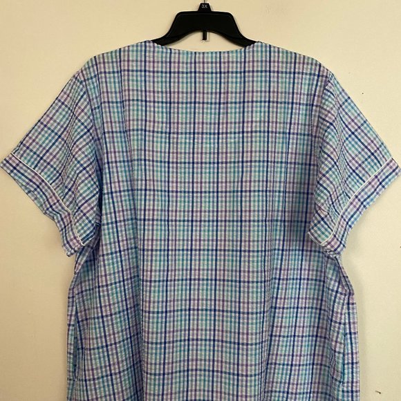 Miss Elaine Seersucker Robe Duster 3X - Picture 7 of 11